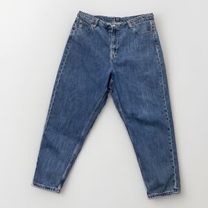 GAP High Rise 90s Mom Jeans Tapered Leg Women’s Sz 16/33 Medium Wash